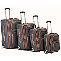 Rockland Polo Equipment Olympian 4-piece Charcoal Expandable Luggage Set