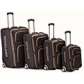 Rockland Polo Equipment Olympian 4-piece Brown Expandable Luggage Set