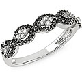 10k Gold 1/4ct TDW Black and White Diamond Ring (H-I, I2-I3)