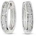 10k White Gold 1/2ct TDW Diamond Cuff Earrings (H-I, I2-I3)