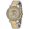 Akibos XXIV Women's Diamond Quartz Chronograph Round Bracelet Watch