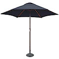 LED Lighted Deluxe Navy Blue 9-foot Patio Umbrella
