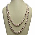 Freshwater Pearl and Ruby Endless Necklace (7-7.5 mm)