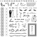 Fiskars 62-piece Clear Wedding Stamp Set