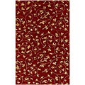 Hand-knotted Red Wool Rug (8' x 11')