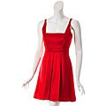 Wishes Junior's Red Square-neck Party Dress
