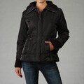 KC Collections Women's Quilted Knit Trim Jacket