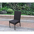 Cynthia Woven Wicker Outdoor Dining Side Chairs (Set of 2)