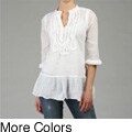 Calvin Klein Jeans Women's 3/4-sleeve Woven Tunic