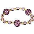 Genuine Purple Murano Glass Bead Bracelet