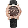 Chopard Women's 'Happy' 18k Rose Gold Diamond Dial Sport Watch