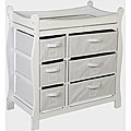 Badger Basket White 6-basket Baby Changing Table
