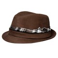 Fender Men's Plaid Short Visor Fedora