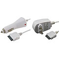 Apple iPod/ iPhone White Car and Travel Chargers