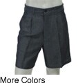 Oleg Cassini Men's Pleated Linen Shorts