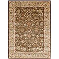 Hand-tufted Lashon Brown Wool Blend Rug (8' x 11')