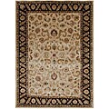 Hand-tufted Lashon Beige Wool Rug (8' x 11')