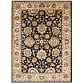 Hand-tufted Lashon Black Wool Rug (8' x 11')