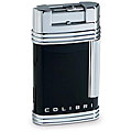 Colibri Barrington Silvertone and Black Soft-flame Lighter