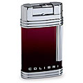 Colibri Barrington Silvertone and Burgundy Soft-flame Lighter