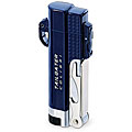 Colibri Tailgater Silvertone and Blue Windproof Jet-flame Lighter