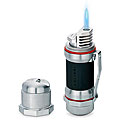 Colibri Xtreme II Silvertone and Black Jet Flame Lighter