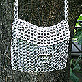 Silver Pop Top Long Strap Shoulder Bag (Brazil)
