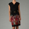 Emma & Michele Women's Cowl Neck ITY Dress
