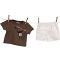 Babyworks Newborn Boys' 2-piece Monkey Shirt and Shorts Set