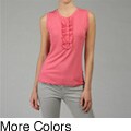 Evie Women's Ruffle Placket Tank