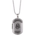 Sterling Silver Wounded Warrior Project US Navy Dogtag Locket Necklace
