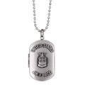 Silver Wounded Warrior Project US Air Force Dogtag Locket Necklace
