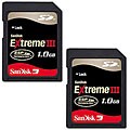 SanDisk SDSDX3-1024-901 1GB Extreme III SD Memory Cards (Set of 2)