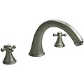 Grohe 'Geneva' Cross Handle Satin Nickel Roman Tub Faucet