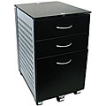 Orispace Temper Glass and Metal Storage Cabinet