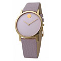 Movado Women's Museum Stainless Steel Case Purple Leather Strap Watch