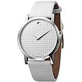 Movado Women's 'Museum' Stainless Steel Case Leather Strap Watch