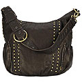 OiOi Chocolate Studded Hobo Sack Diaper Bag