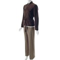 Studio I Women's Belted Jacket and Pant Suit Set
