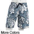 Newport Blue Men's Floral Leaf Print Swim Trunks