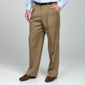 Luca Bertoni Men's Tan Fine Wool Dress Pants