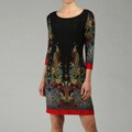 Tiana B. Women's Mod Paisley Vine Printed Dress