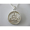 Set of 3 Silver Trinity Knot Mother of Pearl Necklaces (Thailand)