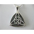 Set of 3 Silver Trinity Black Mother of Pearl Necklaces (Thailand)