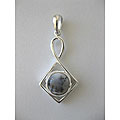 Set of 3 Sterling Silver Dendrite Stone Necklaces (Thailand)
