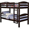 Solid Wood Espresso Twin/ Twin Bunk Bed