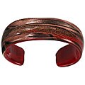 24k Gold Genuine Red Murano Glass Cuff Bracelet