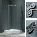 Vigo Frameless Round Clear Right-sided Shower Door