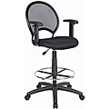Boss Mesh Adjustable-arm Drafting Stool