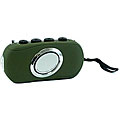 Waterproof Hand Powered Radio with LED Flashlight (Green)